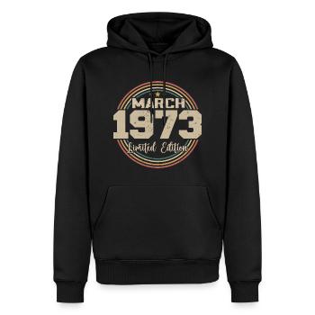 Awesome seit März 1934 Geburtstag 1934 Geschenk - Männer Premium Bio Hoodie - Schwarz - Vorne - Nico (187cm)