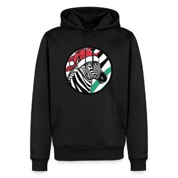 Zebra Weihnachten X-Mas - Männer Premium Bio Hoodie - Schwarz - Vorne - Nico (187cm)