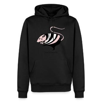 sweatimoose - Sweat à capuche Premium bio Homme - noir - Devant - Nico (187cm)