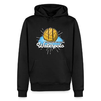 Wassersport Wasserball Wasserballer Team Sportart - Männer Premium Bio Hoodie - Schwarz - Vorne - Nico (187cm)