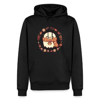 Gespenstische Herbst-Vibes - Männer Premium Bio Hoodie - Schwarz - Vorne - Nico (187cm)