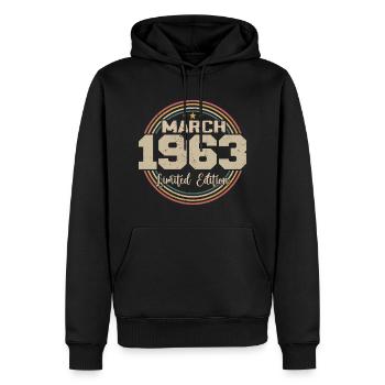 Awesome seit März 1934 Geburtstag 1934 Geschenk - Männer Premium Bio Hoodie - Schwarz - Vorne - Nico (187cm)