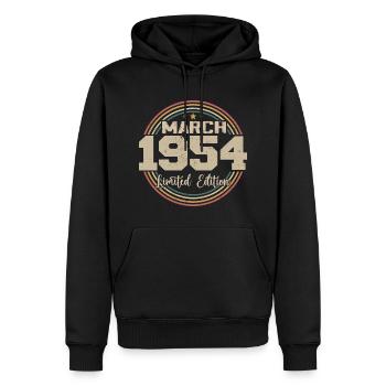 Awesome seit März 1954 Geburtstag 1954 Geschenk - Männer Premium Bio Hoodie - Schwarz - Vorne - Nico (187cm)