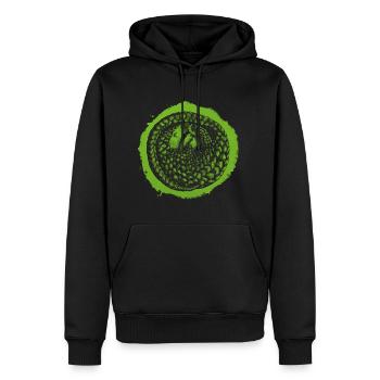 Pangolin grün - Männer Premium Bio Hoodie - Schwarz - Vorne - Nico (187cm)