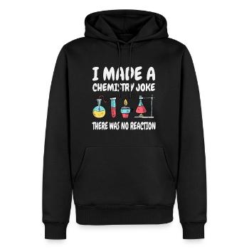 Chemie Scherz, es gab keine Reaktion - Männer Premium Bio Hoodie - Schwarz - Vorne - Nico (187cm)