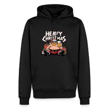 Heavy Christmas - Männer Premium Bio Hoodie - Schwarz - Vorne - Nico (187cm)