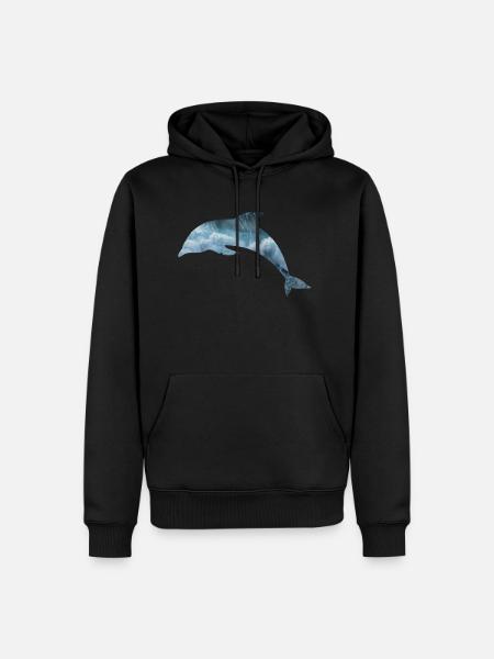 Dolphin sea - Men’s Premium Organic Hoodie - black