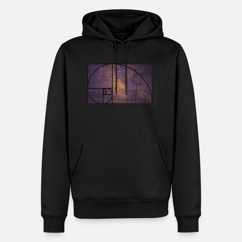 fibonacci Pyramides Gizeh Mathématiques Géométrie - Sweat à capuche Premium bio Homme - noir