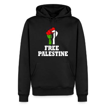 Free palestine - Männer Premium Bio Hoodie - Schwarz - Vorne - Nico (187cm)