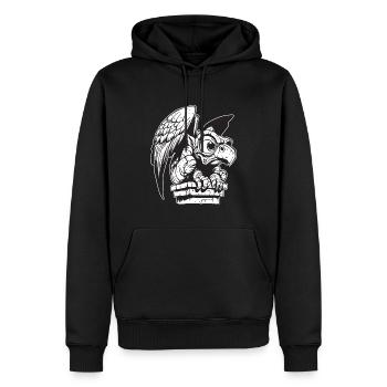 Gargoyle-Krähe - Männer Premium Bio Hoodie - Schwarz - Vorne - Nico (187cm)
