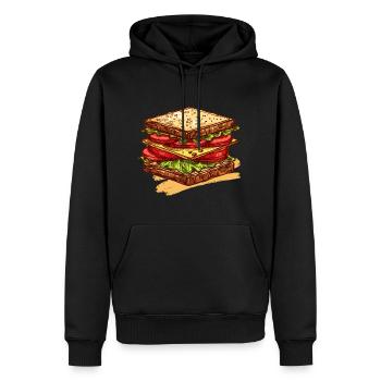 Sandwich Whole Wheat Turkey Ham Lunch - Männer Premium Bio Hoodie - Schwarz - Vorne - Nico (187cm)