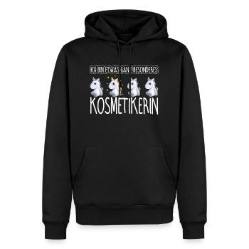 KOSMETIKERIN - Toll - Männer Premium Bio Hoodie - Schwarz - Vorne - Nico (187cm)