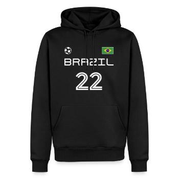 Brasil 2022 Brazil Jersey Football Fan - Men’s Premium Organic Hoodie - black - Front - Nico (187cm)