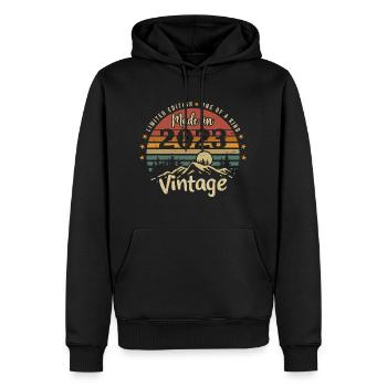 2023 Anniversary Born in 2023 Limited Edition - Men’s Premium Organic Hoodie - black - Front - Nico (187cm)