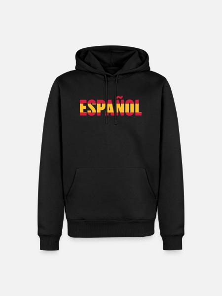 Español - Sweat à capuche Premium bio Homme - noir