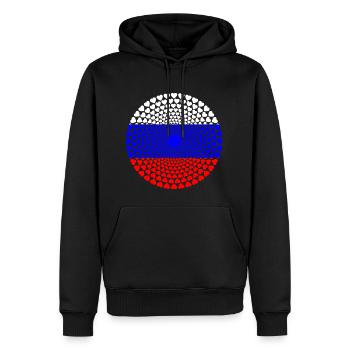 Russia Russland Россия Love HERZ Mandala - Männer Premium Bio Hoodie - Schwarz - Vorne - Nico (187cm)