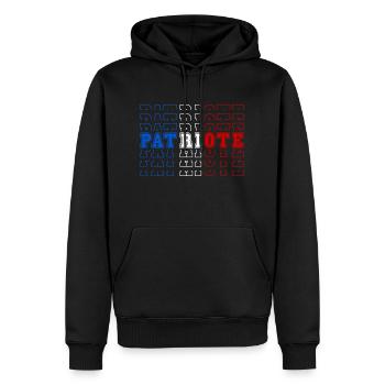 PATRIOTE FRANCE - Sweat à capuche Premium bio Homme - noir - Devant - Nico (187cm)