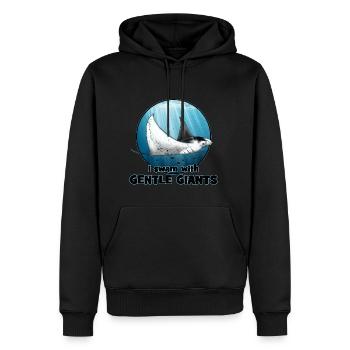 Mantarochen - Männer Premium Bio Hoodie - Schwarz - Vorne - Nico (187cm)