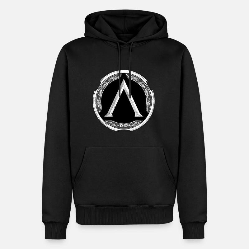 Sparta Krieger - Männer Premium Bio Hoodie - Schwarz