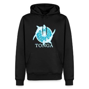 Hammerhaie Tonga Pride - Männer Premium Bio Hoodie - Schwarz - Vorne - Nico (187cm)