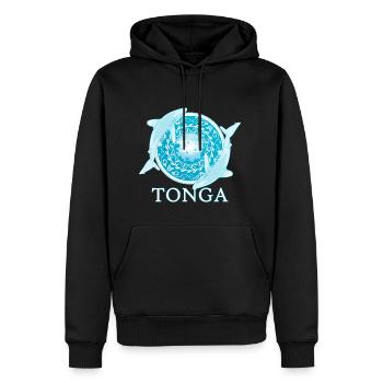Weißspitzenriffhaie Tonga Pride - Männer Premium Bio Hoodie - Schwarz - Vorne - Nico (187cm)