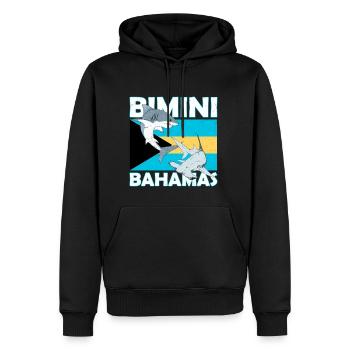 Bimini Bahamas Flagge - Männer Premium Bio Hoodie - Schwarz - Vorne - Nico (187cm)