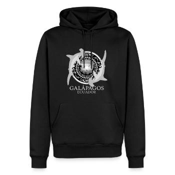 Requin-marteau Galápagos Équateur - Sweat à capuche Premium bio Homme - noir - Devant - Nico (187cm)