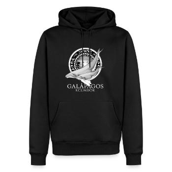 Baleines à bosse Galápagos Équateur - Sweat à capuche Premium bio Homme - noir - Devant - Nico (187cm)