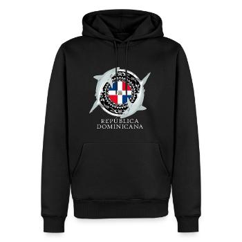 Karibischer Riffhai Dominikanische Republik - Männer Premium Bio Hoodie - Schwarz - Vorne - Nico (187cm)