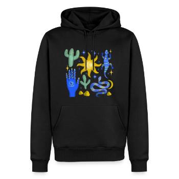Magic Desert - Männer Premium Bio Hoodie - Schwarz - Vorne - Nico (187cm)