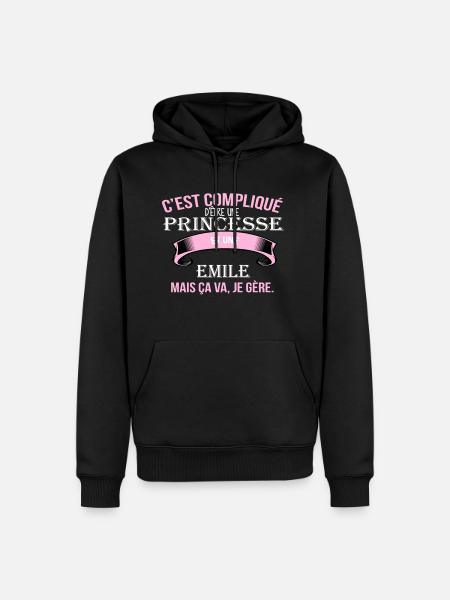 Emile - Sweat à capuche Premium bio Homme - noir