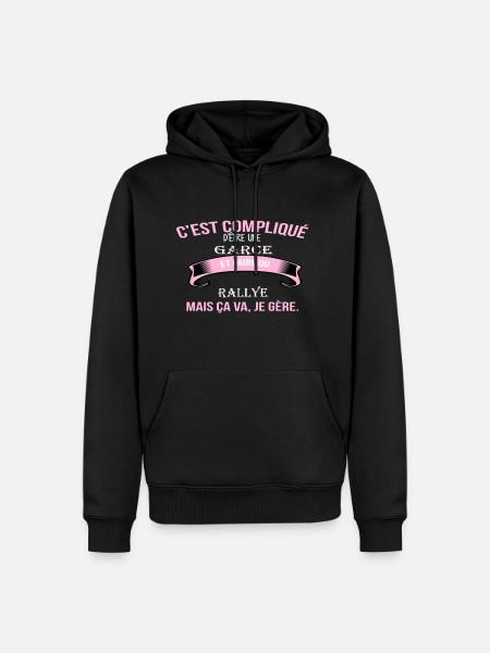 Rallye - Sweat à capuche Premium bio Homme - noir