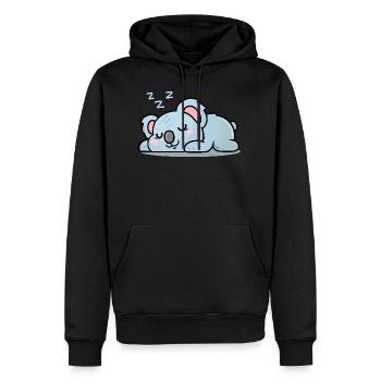 Koala who sleeps - Men’s Premium Organic Hoodie - black - Front - Nico (187cm)