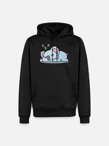 Koala who sleeps - Men’s Premium Organic Hoodie - black