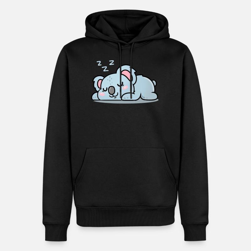 Koala der schläft - Männer Premium Bio Hoodie - Schwarz