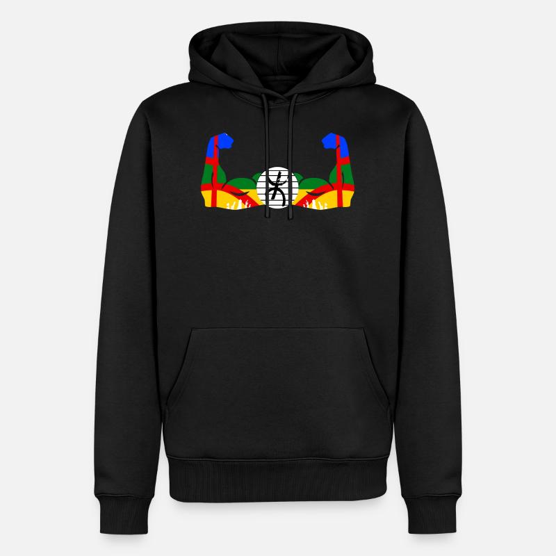 Amazigh en Force - Sweat à capuche Premium bio Homme - noir