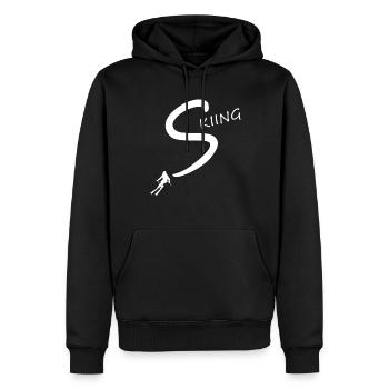 skiing - Männer Premium Bio Hoodie - Schwarz - Vorne - Nico (187cm)