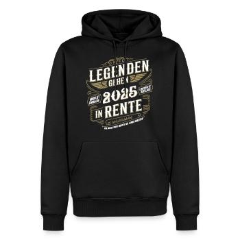 Les légendes prendront leur retraite en 2025 Limited - Sweat à capuche Premium bio Homme - noir - Devant - Nico (187cm)