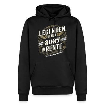Legenden Gehen 2027 In Rente - Männer Premium Bio Hoodie - Schwarz - Vorne - Nico (187cm)