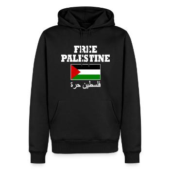 Free palestine - Männer Premium Bio Hoodie - Schwarz - Vorne - Nico (187cm)