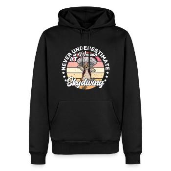 Catdiver Skydiving Skydiver paraglider Freefly - Männer Premium Bio Hoodie - Schwarz - Vorne - Nico (187cm)