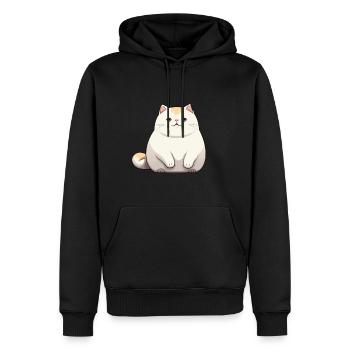 Katze Großer Humor Kawaii Comic Zeichnung Manga Zeichnung - Männer Premium Bio Hoodie - Schwarz - Vorne - Nico (187cm)