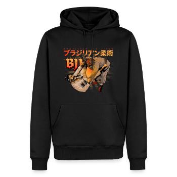 Brazilian Jiu-Jitsu - Männer Premium Bio Hoodie - Schwarz - Vorne - Nico (187cm)