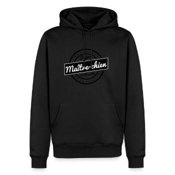 Maître-chien - Sweat à capuche Premium bio Homme - noir - Devant - Nico (187cm)
