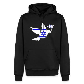 Israel - Sweat à capuche Premium bio Homme - noir - Devant - Nico (187cm)