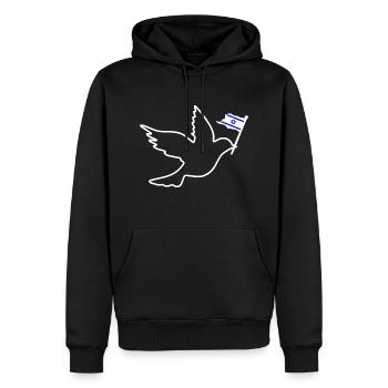 Israel - Sweat à capuche Premium bio Homme - noir - Devant - Nico (187cm)