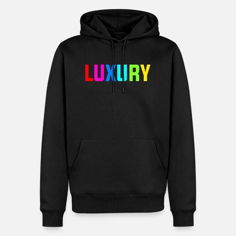 Luxury - Männer Premium Bio Hoodie - Schwarz