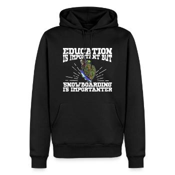 Snowboarding reptile snowboarder snow skiing - Männer Premium Bio Hoodie - Schwarz - Vorne - Nico (187cm)