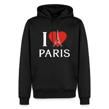 Franzose Paris Frankreich Französisch - Männer Premium Bio Hoodie - Schwarz - Vorne - Nico (187cm)