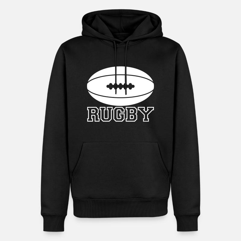 Rugby team - Sweat à capuche Premium bio Homme - noir